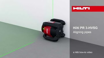 Hilti - PR 3-HVSG green rotating laser - Align pipes (English)