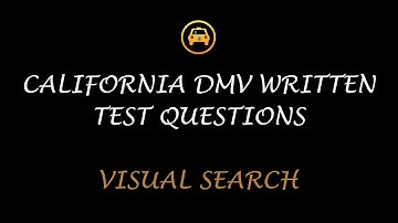 California DMV Written Test Questions || Visual Search