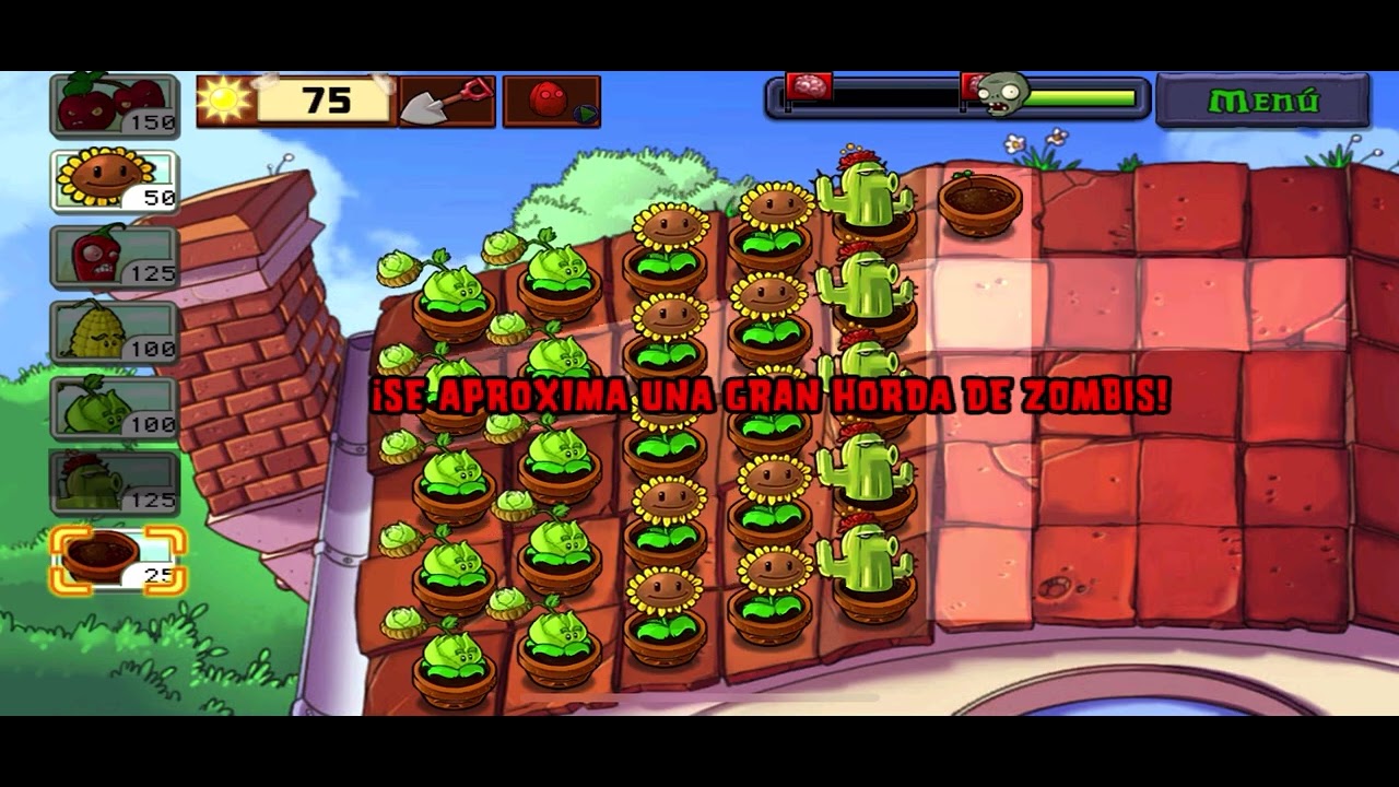DIFÍCIL ? 🤔CADA VEZ MÁS COMPLICADO PLANTAS VS ZOMBIES NIVEL 8 TEJADO ...