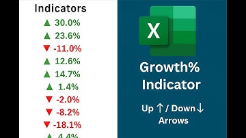 🚀 Create Growth % Indicators in Excel (Up/Down Arrows 🔼🔽)