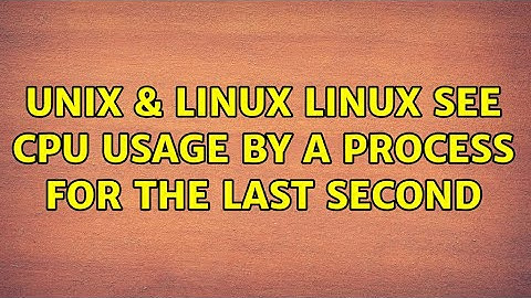 Unix & Linux: Linux : See CPU usage by a process for the last second (2 Solutions!!)