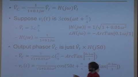 Introduction to Microelectronics - Phasors, impedence ,Transfer functions, filters (part 16/17)