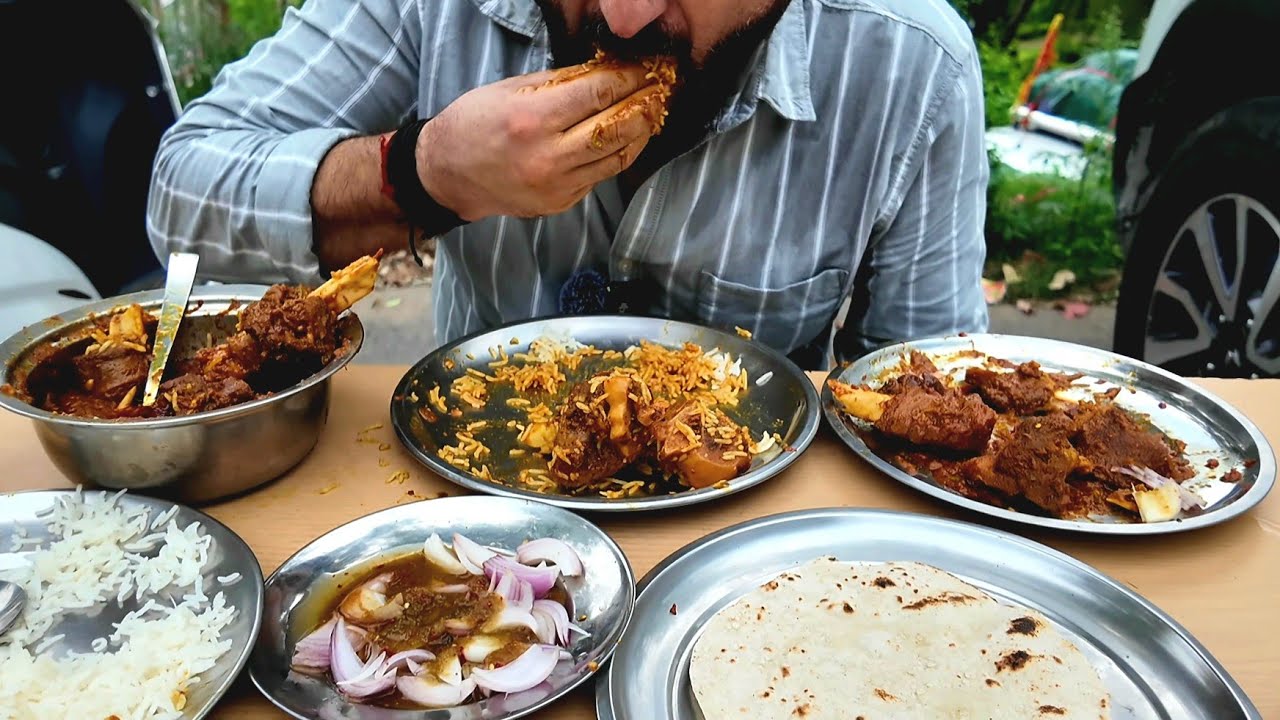 Raju Baloria Bhai Ka Meat Chawal Aur Tawa Roti | Raju Chicken Jajjar Kotli Jammu | Jammu food tour