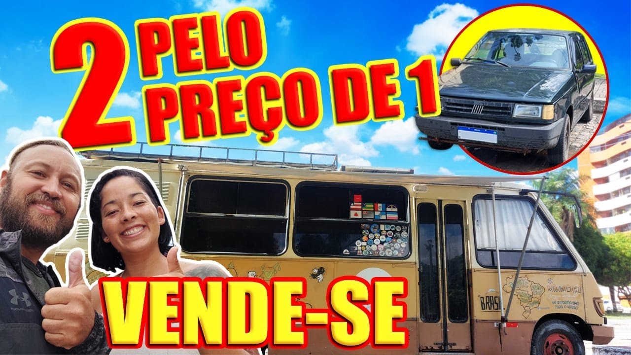 MOTORHOME A VENDA MICRO-ÔNIBUS + FIAT UNO CARRO DE APOIO | SEU COMBO DA LIBERDADE COM PREÇO DE UM