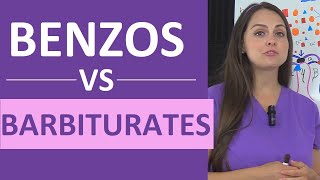 Benzodiazepines vs Barbiturates Nursing Sedative, AntiAnxiety, Anxiolytic Pharmacology NCLEX