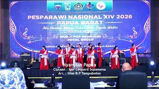 Nyanyian Papua - Vocal Group Sumatera Utara pada Pesparawi Nasional XIV 2026 di Manokwari