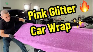 Pink Glitter Car Wrap ! | The Most Metallic Wrap ✨