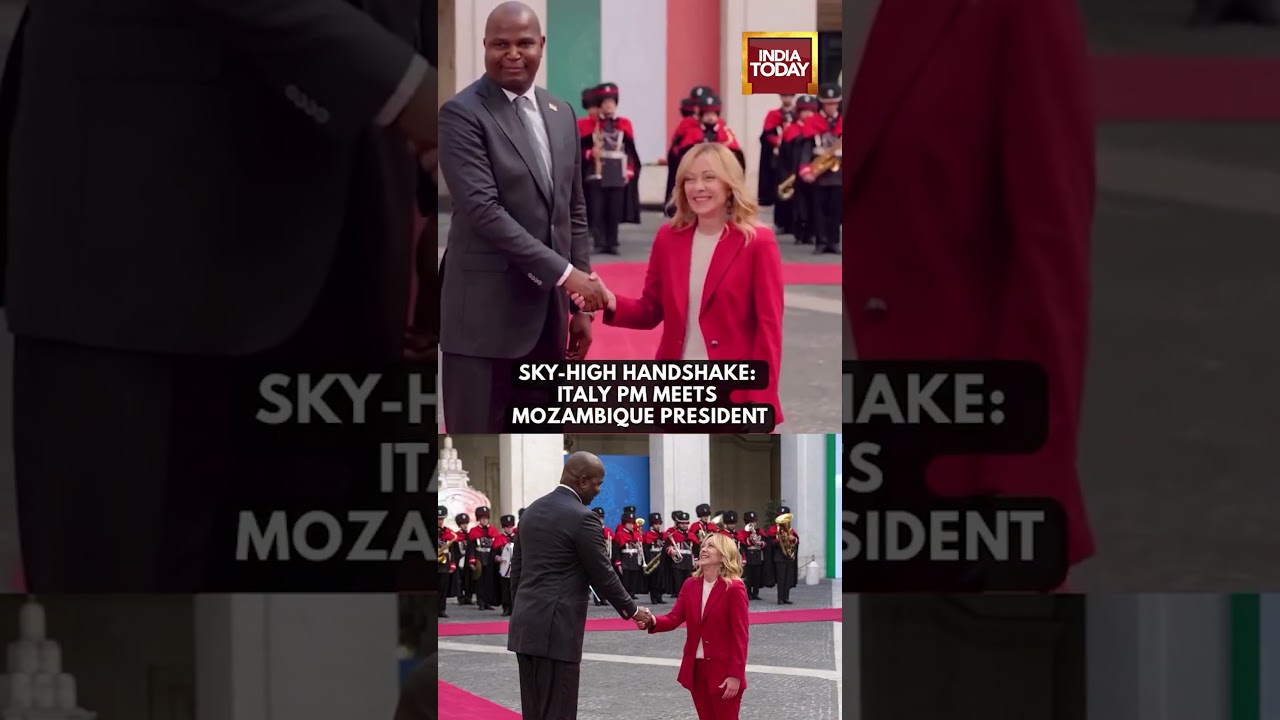 Italy PM Giorgia Meloni meets Mozambique President Chapo meeting sparks social media buzz