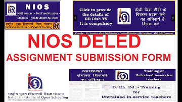 NIOS DELED ASSIGNMENT SUBMISSION RECEIPT