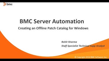 BSA: Creating an offline patch catalog for Windows