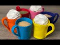 How to make Felt Play Coffee Mug With Changeable Drink Tutorial