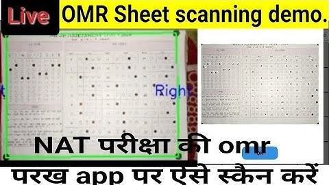 HOW TO SCAN OMR ON PARAKH app?NAT data scanning live demo।parakh app par omr sheet scan kaise karen?