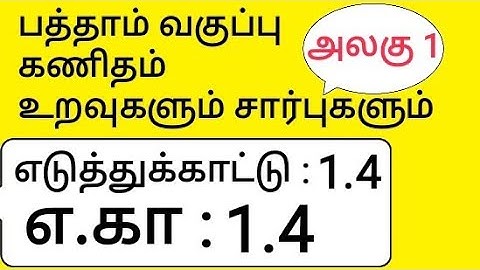 10th Maths Tamil Medium Chapter 1 Relations and Functions Example 1.4