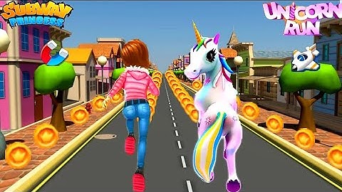 Subway Princess Runner🏃‍♀️ V/S Unicorn Run🦄 - Endless Run | Android/iOS Gameplay HD