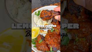 Lemon Pepper Buffalo Wings w/ Homemade Blue Cheese | Air Fryer Wings | Living Tastefully with Jesse