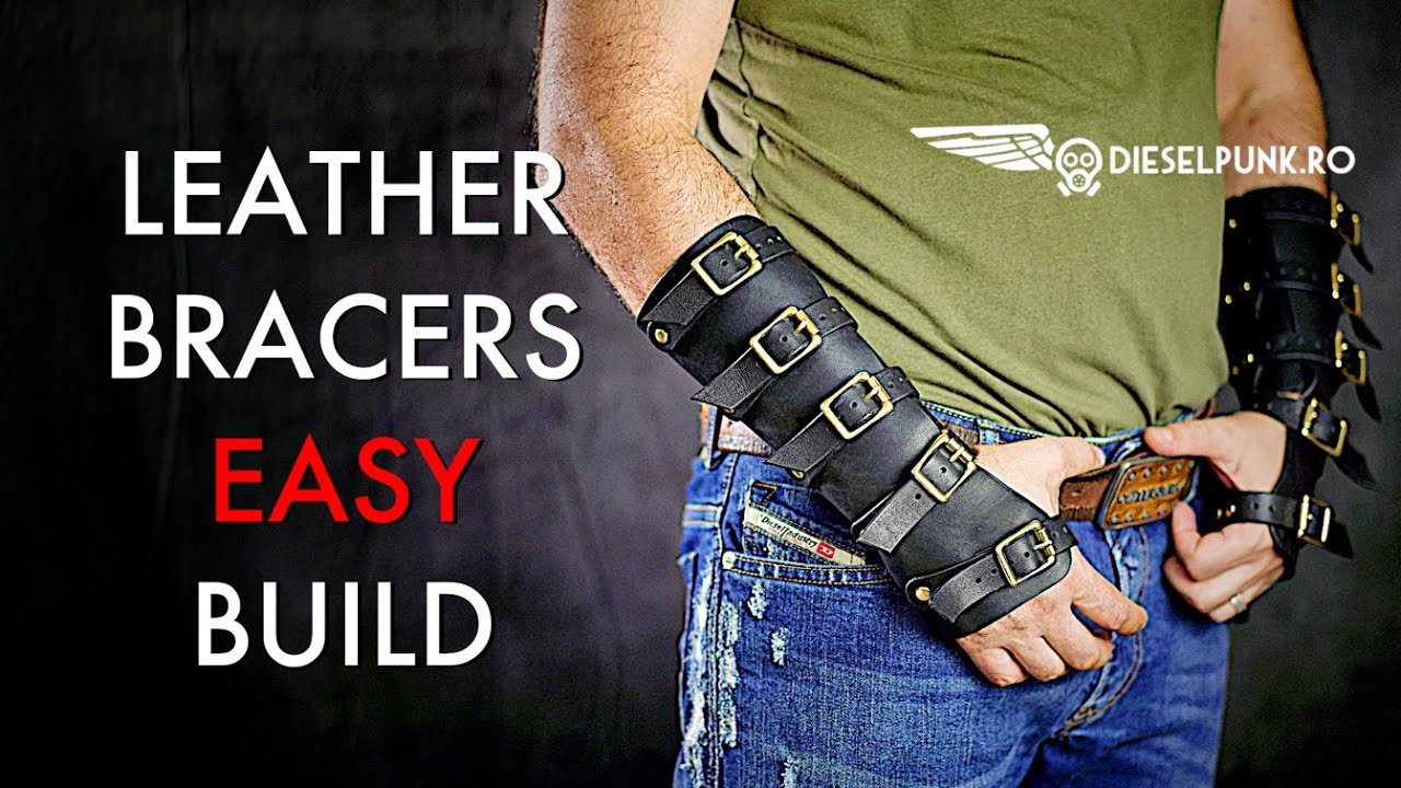 Leather Arm Bracers - Tutorial and Pattern Download 