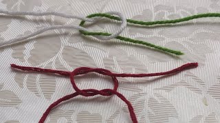 #asmr #tarif İP BAĞLAMA TEKNİĞİ Örgüde Cerrahi Düğüm Nasıl Atılır ? | How to Tie a Surgeon's Knot ?