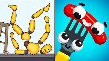 Fork N Sausage vs Ragdoll Break Gameplay 2 - All Levels Gameplay Android, iOS