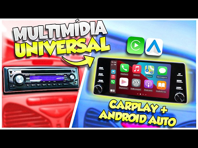 UNIVERSAL 1 DIN MULTIMEDIA PLAYER with CARPLAY and ANDROID AUTO