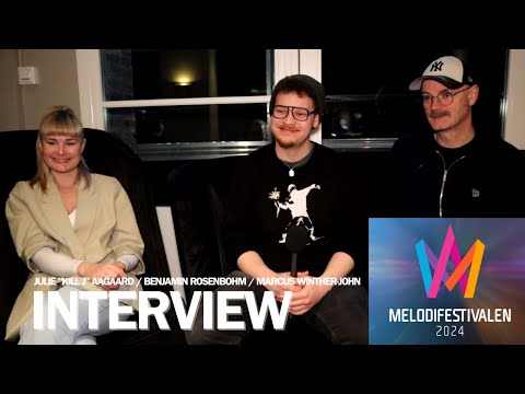 #melfest interview med Julie "Kill J" Aagaard, Benjamin Rosenbohm og Marcus Winther-John (Göteborg)