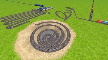 AI TRAINS CROSSING CAREFULLY BY ROUND CIRCLE TRACKS ZIG ZAG TRACKS/ trains Crossing 