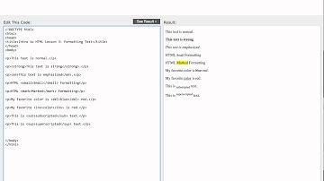 Intro to HTML - Lesson 3: Formatting Text