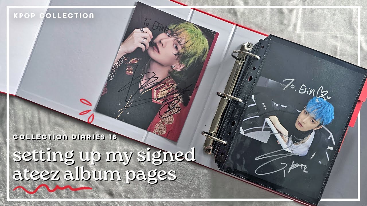 Setting Up My Signed ATEEZ Album Pages | Collection Diaries 18