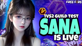 1VS2 GUILD TEST FREE FIRE LIVE CUSTOM ROOM GIVEAWAY | FF LIVE TEAM CODE GIVEAWAY | FF LIVE GIVEAWA