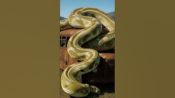 AI Travel Discovery | Python attacking Bus | Amazon Jungle #shorts #nature #art #animals #snake