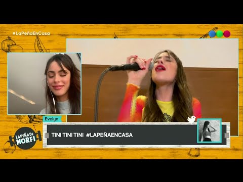 Tini cantó "Diciembre" en vivo - La Peña En Casa