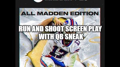 Madden 23 Glitches Cheats and Tips - Run N Shoot Play with QB Sneak