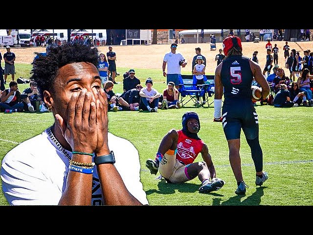 HE'S TOO LITTLE!! 5'7" UNGUARDABLE RECEIVER EXPOSES TEAMS DURING 7ON7!