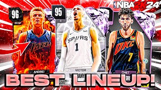 THE BEST LINEUP THAT YOU CAN BUILD RIGHT NOW IN NBA 2K24 MYTEAM! (WIN EVERY GAME)