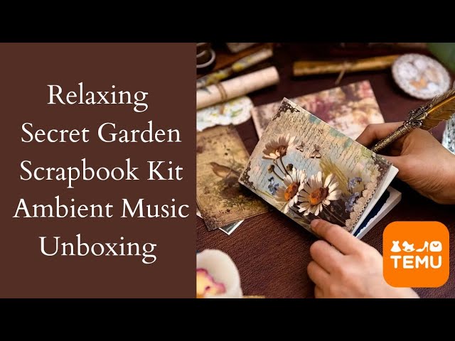  PICKME's DIY Vintage Scrapbook Kits For Adults & Kids,  Hardcover Scrapbook Album Including Stationery Set