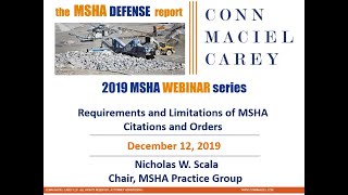 Requirements and Limitations of MSHA Citations and Orders​