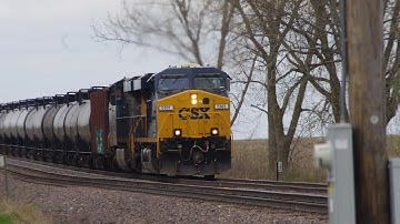 CSX5301 Leads Ethanol Trains through Malta, IL with amazing NF K5HL 4/19/25