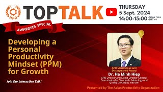 Developing a Personal Productivity Mindset (PPM) for Growth