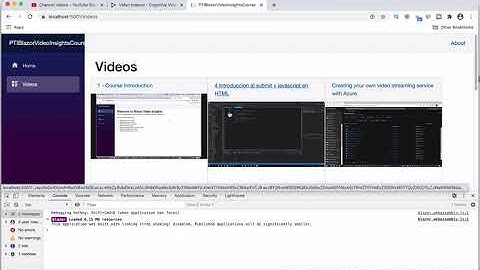 16 - Developing a Video Portal With Blazor - Creating the page to interact with the videos