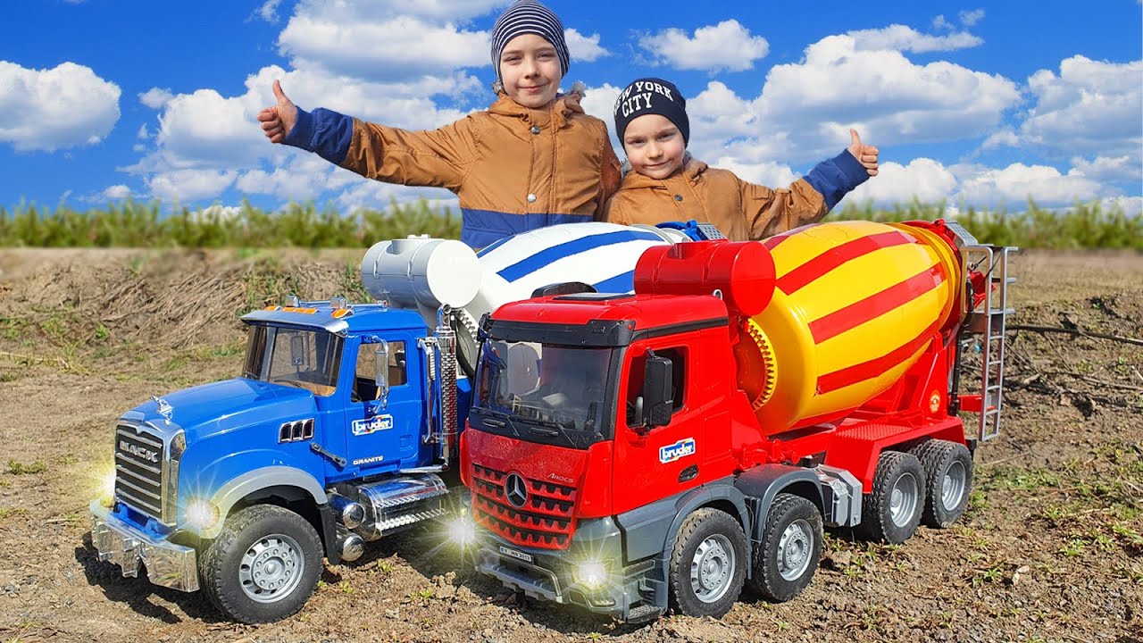 Бетономешалка, автокран, экскаватор и другая строительная техника - Сборник