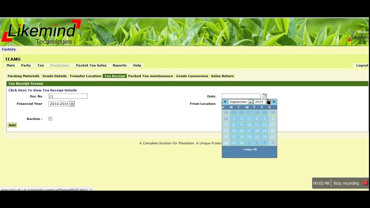 Tea Estate Management System - Packet Tea Module - YouTube