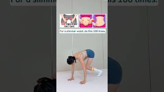Perform this exercise 100 times if you want a slim waist. #workout #abs #homeworkout #motivation