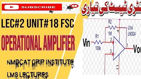 Lec_2 operational amplifier as inverting amplifier MDCAT Physics Unit#18 FSC Unit#5 FSC MDCAT