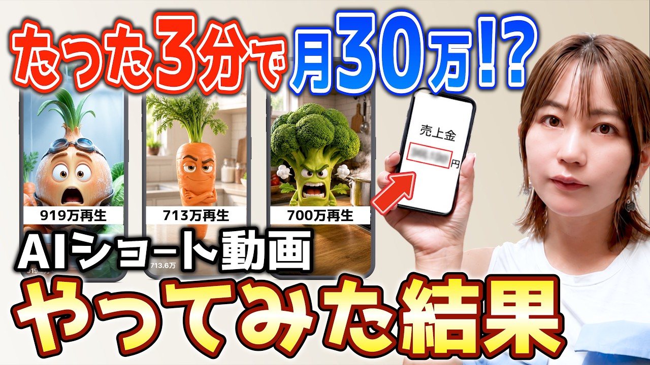 【大バズり中のAI副業】簡単に稼げると噂のAIショート動画をGemini使って初心者がやってみた結果