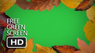 Free Green Screen - Autumn Leaves Frame