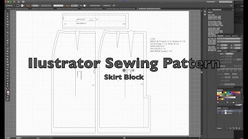 핏플, Illustrator Sewing Pattern for Skirt Block. Showing how to make it.