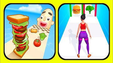 Sandwich Runner Vs Twerk Race - All Levels SpeedRun Gameplay Android iOS Ep1