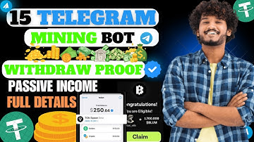 🤑 TOP 15 TELEGRAM MINING BOT | Crypto Mining Telegram Bot | Best Tap & Earn Project | Crypto Mining💵