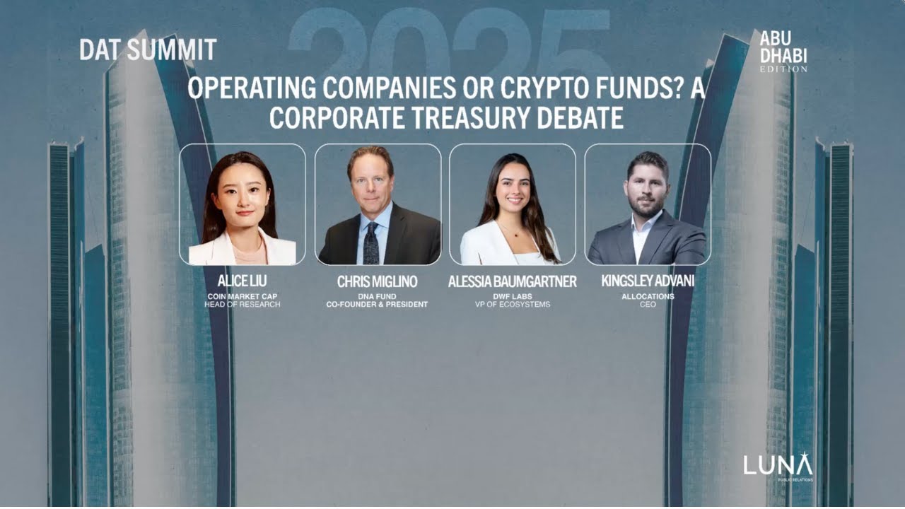 Operating Companies or Crypto Funds? A Corporate Treasury Debate | Alessia  Baumgartner, DWF Labs