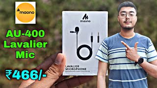 Maono AU-400 Lavalier Microphone Unbox And Sound Test | Best Budget Mic | Review In Hindi ??