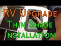 RV Door Window Upgrade - Thin Shade Installation - Tinted Glass With Blind Built-in For Your RV Door